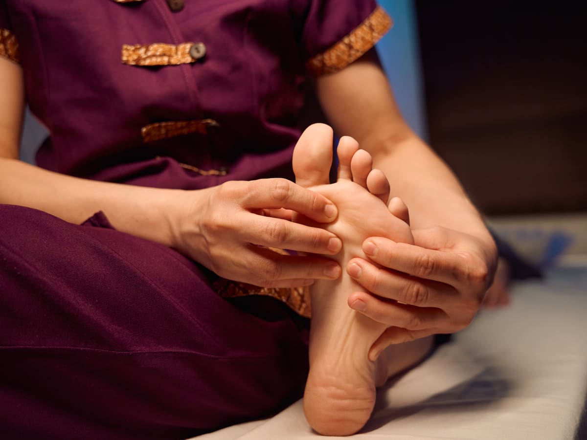 Pressure through the arch of the foot